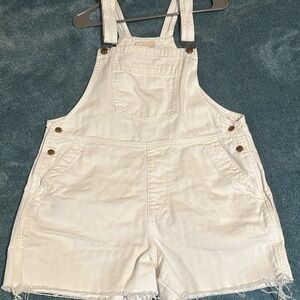 Universal Thread White Denim Overalls